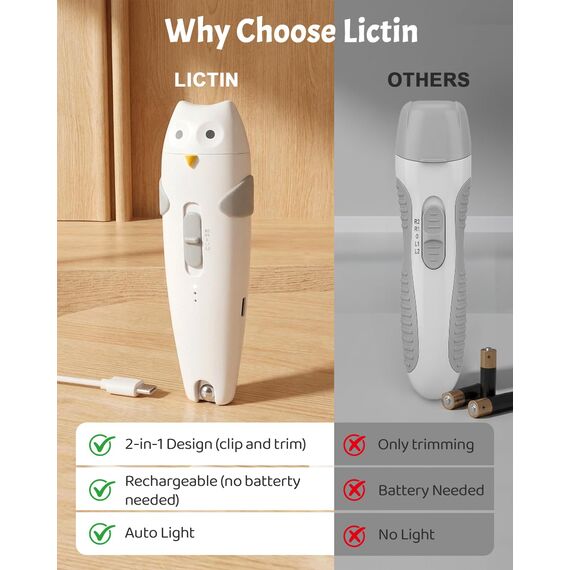 Lictin Baby Nagelfeile Elektrisch, Elektrische Nagelfeile Baby mit 6 Schleifkopf, 26 in 1 Baby Nagelset mit LED Licht, Nagelpflegeset Elektrisch für Babys, Kleinkind, Erwachsene, USB Laden, Grau