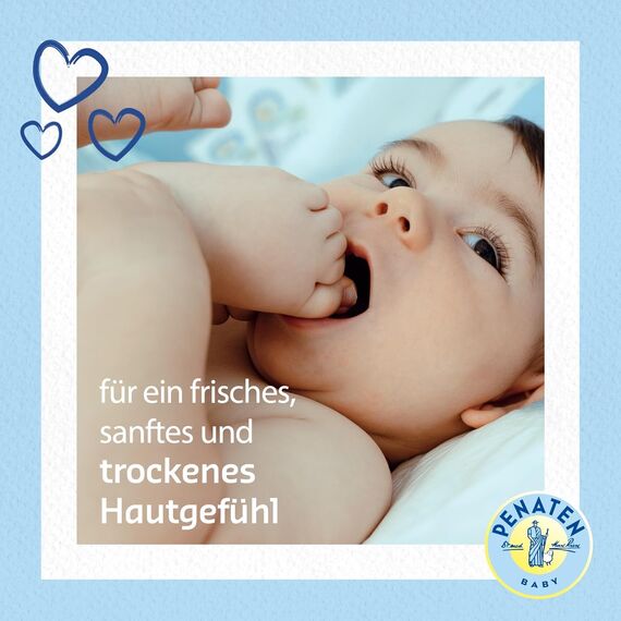 Penaten natürliches Baby Puder mit Aloe & VitaminE(1x 100g)- Schützt empfindliche Haut, nimmt Feuchtigkeit auf & hält die Haut trocken- Dermatologisch bestätigt-99% Inhaltsstoffe natürlichen Ursprungs