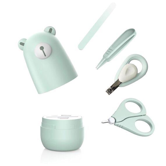 Baby Nagel Set, Baby Maniküre Set und Pediküre Set mit niedlichem Etui. Baby Nagelknipser und Bürstenset für Neugeborene, Säuglinge und Kleinkinder