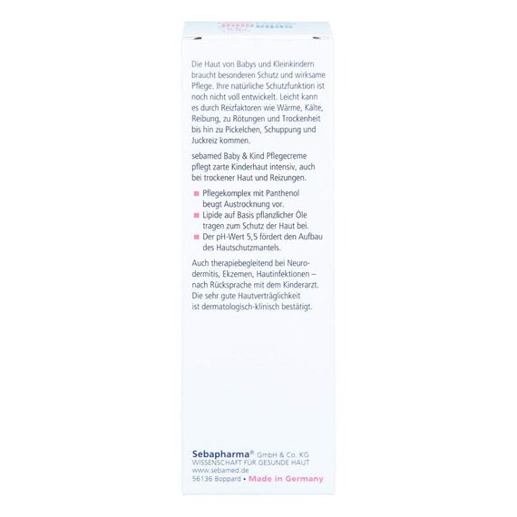 SEBAMED Baby & Kind Pflegecreme Gesicht & Körper, pflegt zarte Kinderhaut intensiv, auch bei trockener Haut und Reizungen, 75 ml