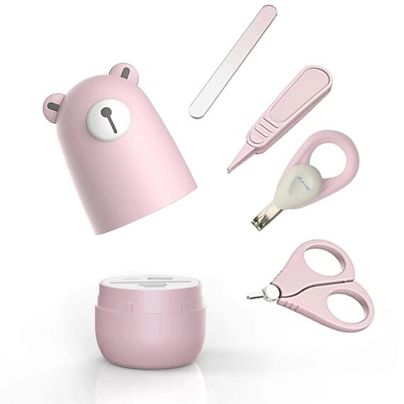 Baby Nagel Set, Baby Maniküre Set und Pediküre Set mit niedlichem Etui. Baby Nagelknipser und Bürstenset für Neugeborene, Säuglinge und Kleinkinder