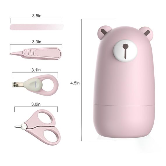 Baby Nagel Set, Baby Maniküre Set und Pediküre Set mit niedlichem Etui. Baby Nagelknipser und Bürstenset für Neugeborene, Säuglinge und Kleinkinder