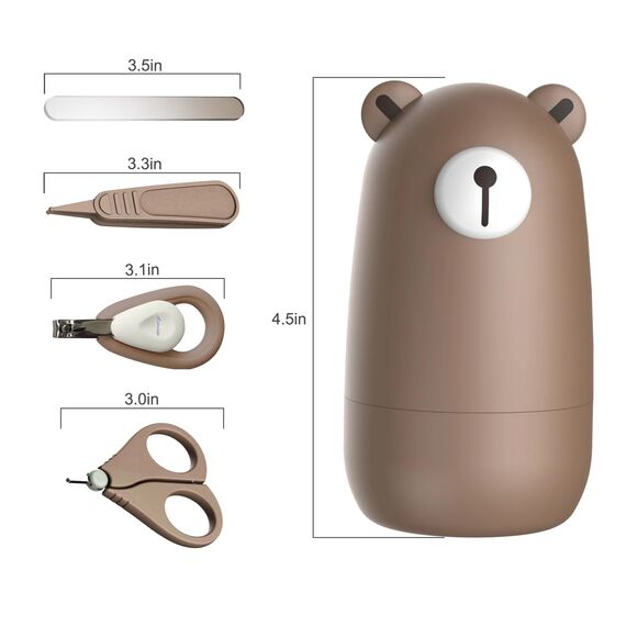 Baby Nagel Set, Baby Maniküre Set und Pediküre Set mit niedlichem Etui. Baby Nagelknipser und Bürstenset für Neugeborene, Säuglinge und Kleinkinder