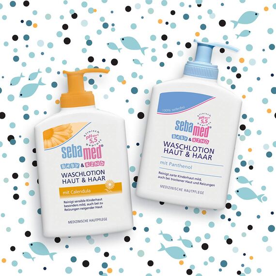 Sebamed Baby und Kind Waschlotion Haut und Haar 3er Vorteilspack, 3 x 200 ml, reinigt zarte Kinderhaut mild, auch bei trockener Haut und Reizungen
