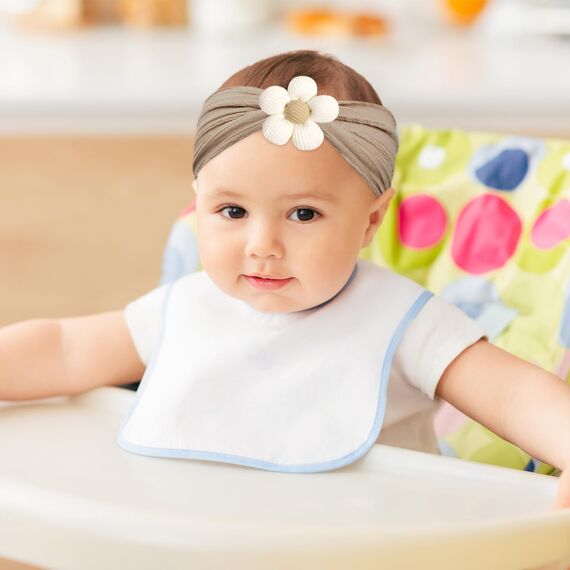Baby-Blumen-Stirnbänder, 3er-Pack, weiche, dehnbare Haarbänder für Neugeborene und Kleinkinder, Haar-Accessoires für Baby-Mädchen