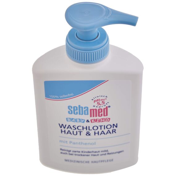 Sebamed Baby und Kind Waschlotion Haut und Haar 3er Vorteilspack, 3 x 200 ml, reinigt zarte Kinderhaut mild, auch bei trockener Haut und Reizungen