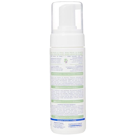 Mustela Shampoo Mousse für Milchkruste, Haare, Babys, Kinder, die ganze Familie - Hilft bei der Beseitigung von Milchkruste, sanfte Reinigung, nicht brennend (150ml)