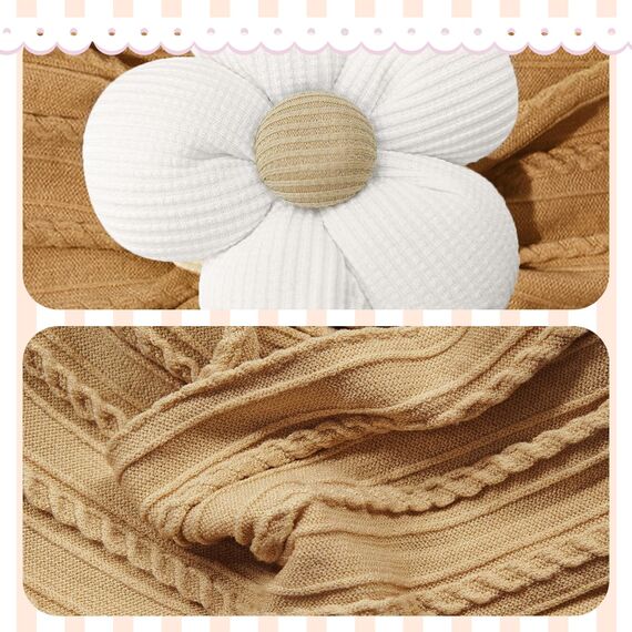 LECTNORE Baby Blumen-Stirnbänder, 3er-Pack, weiche und elastische Haarbänder für Neugeborene und Kleinkinder, Haaraccessoires für Baby-Mädchen (#10#13#6)