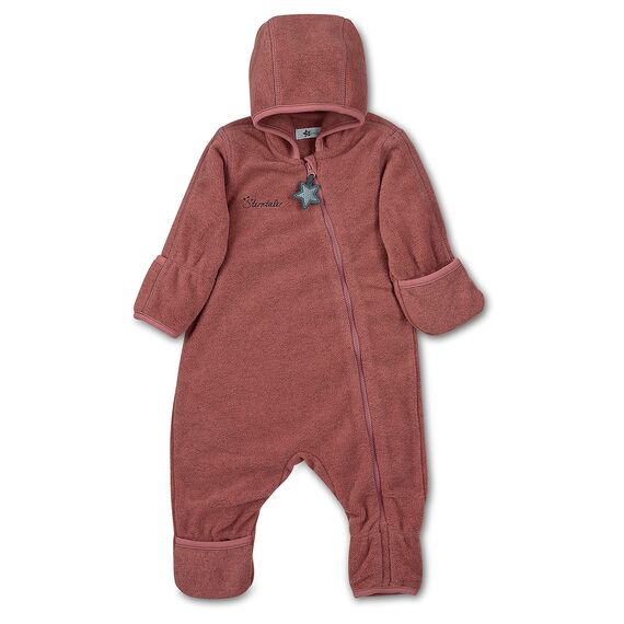Sterntaler Unisex Baby Overall, Hellrot Melange, 80
