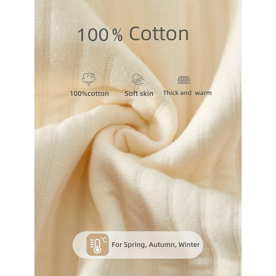 1 Pack Baby Bodysuit, 1-3 Months Neugeborenes Baby warme Baumwolle Bodysuit mit Hut, 100% Baumwolle Kleinkind Homewear verdickt Frühling und Herbst Kleidung (weiß, 1-3 Months)