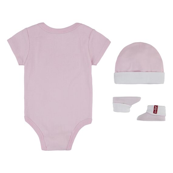 Levi's Kids Classic batwing infant hat bodysuit bootie set 3pc Baby Jungen Fairy Tale 0-6 Monate