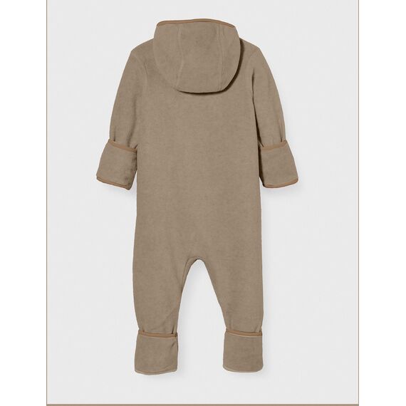 Sterntaler Unisex Baby Overall Overall aus Microfleece, Mit Reißverschluss und Hand- und Fußstulpen, Braun Melange, 62