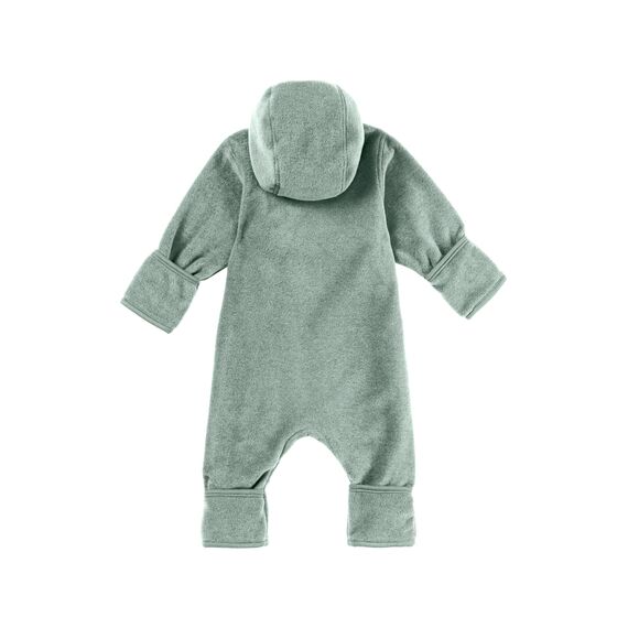 Sterntaler Baby Overall Fleece Unisex - Jumpsuit aus Microfleece Stickerei, Reißverschluss, sowie Hand- und Fußstulpen - steingrün, 56