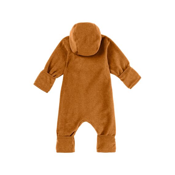 Sterntaler Baby Overall Fleece Unisex - Jumpsuit aus Microfleece Stickerei, Reißverschluss, sowie Hand- und Fußstulpen - goldbraun, 62