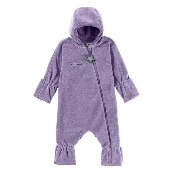 Sterntaler Baby Overall Fleece Mädchen - Jumpsuit aus Microfleece Stickerei, Reißverschluss, sowie Hand- und Fußstulpen - lavendel, 56