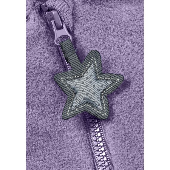 Sterntaler Baby Overall Fleece Mädchen - Jumpsuit aus Microfleece Stickerei, Reißverschluss, sowie Hand- und Fußstulpen - lavendel, 56