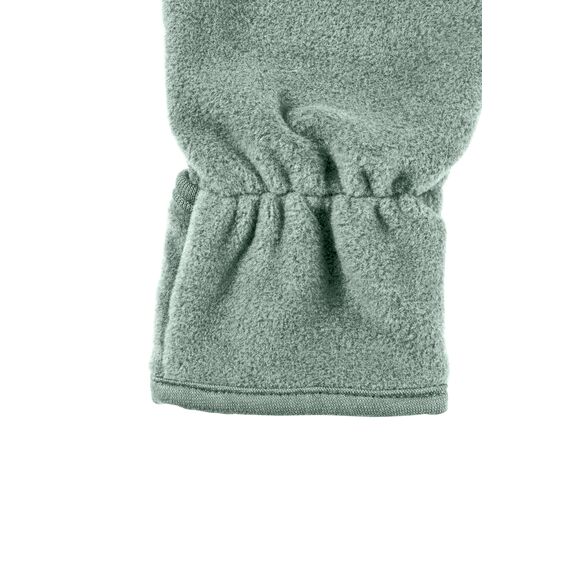 Sterntaler Baby Overall Fleece Unisex - Jumpsuit aus Microfleece Stickerei, Reißverschluss, sowie Hand- und Fußstulpen - steingrün, 56