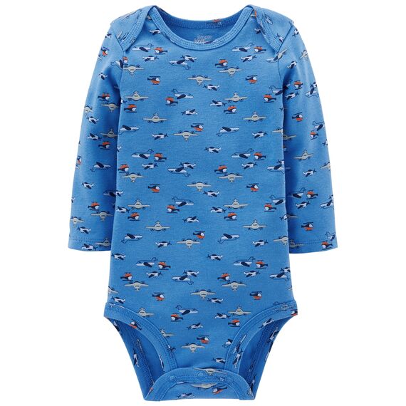 Simple Joys by Carter's Unisex Baby Langärmeliger Body, 5er-Pack, Blau/Grau/Weiß, 24 Monate