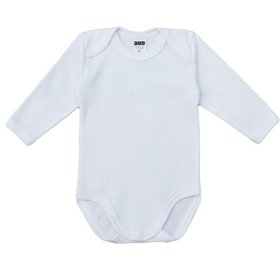 MEA BABY Unisex Langarm Body aus 100% Baumwolle im 5er Pack, Mit Aufdruck für Mädchen und Jungen (62, Jungen)