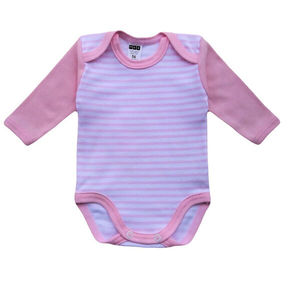 MEA BABY Unisex Langarm Body aus 100% Baumwolle im 5er Pack, Mit Aufdruck für Mädchen und Jungen (62, Mädchen)