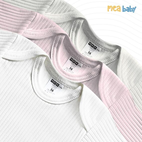 MEA BABY Unisex Baby Langarm Body aus 100% Baumwolle im 5er Pack, Baby Body mit Aufdruck für Mädchen und Jungen (56, Mädchen 4)