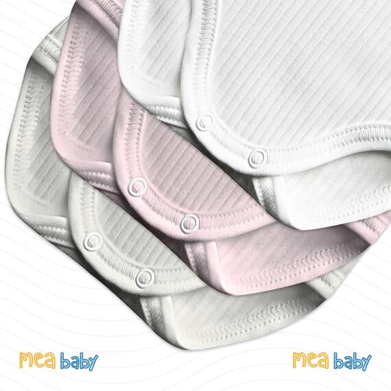 MEA BABY Unisex Langarm Body aus 100% Baumwolle im 5er Pack, Mit Aufdruck für Mädchen und Jungen (62, Mädchen 4)
