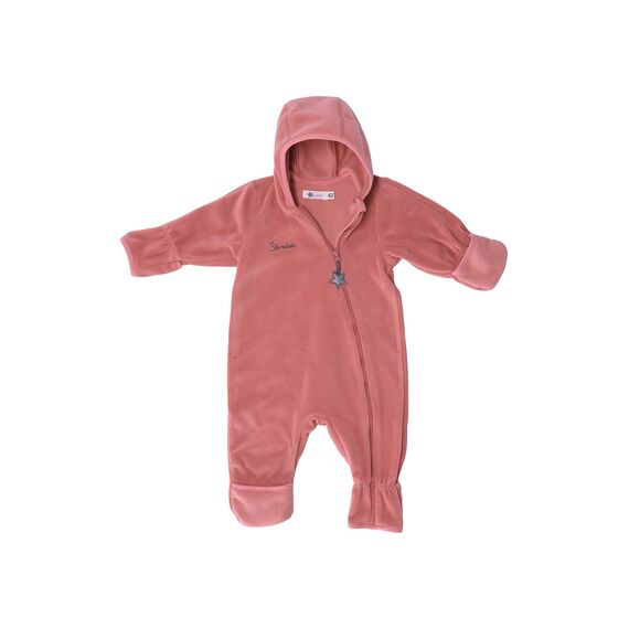 Sterntaler Baby Mädchen Overall Baby Overall - Overall Baby Winter, Baby Overall - aus Microfleece mit Stickerei - rosa, 74