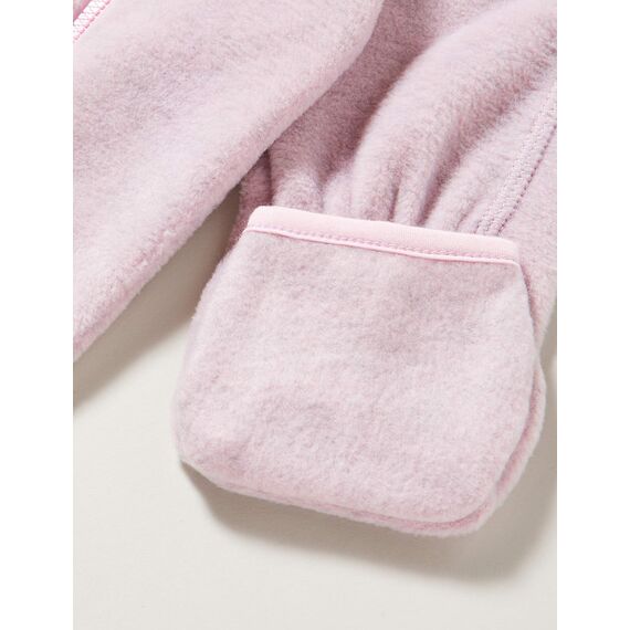 Sterntaler Unisex Baby Overall aus Microfleece, Mit Reißverschluss und Hand und Fußstulpen, Overall, Rosa Melange, 80