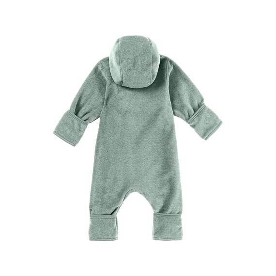 Sterntaler Baby Overall Fleece Unisex - Jumpsuit aus Microfleece Stickerei, Reißverschluss, sowie Hand- und Fußstulpen - steingrün, 86