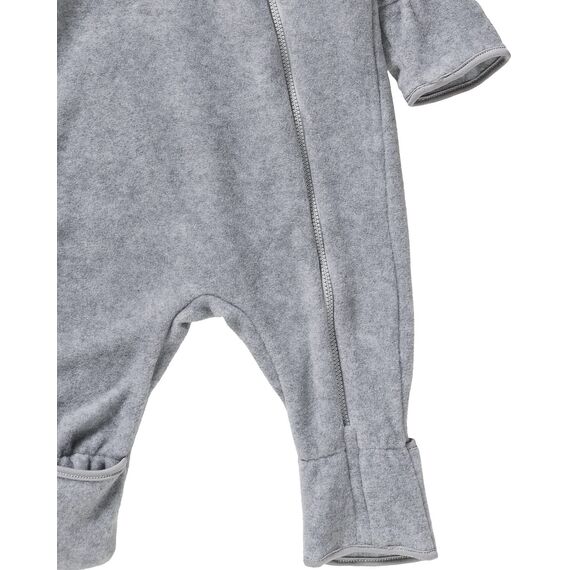 Sterntaler - Baby Overall Jungen Fleece mit Reißverschluss, Silber Mel. - 5501800, Größe 74