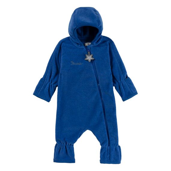 Sterntaler Baby Overall Fleece Unisex - Jumpsuit aus Microfleece Stickerei, Reißverschluss, sowie Hand- und Fußstulpen - kobaltblau, 74