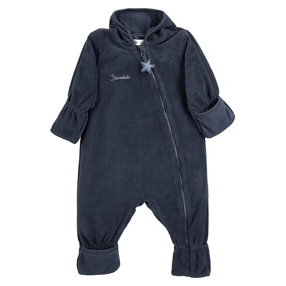 Sterntaler Unisex Baby Overall Baby Fleece Overall, Marine, 74