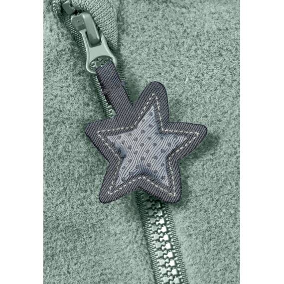 Sterntaler Baby Overall Fleece Unisex - Jumpsuit aus Microfleece Stickerei, Reißverschluss, sowie Hand- und Fußstulpen - steingrün, 86