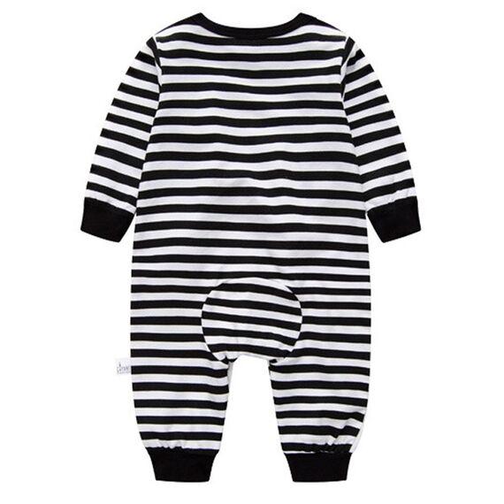 Minizone Babyschlafanzug Jungen Strampler, Baumwolle Einteiler mit Druckknöpfen - Atmungsaktiv Langlebig Weich - Ideal zum Spielen Schlafen 6-9 Monate
