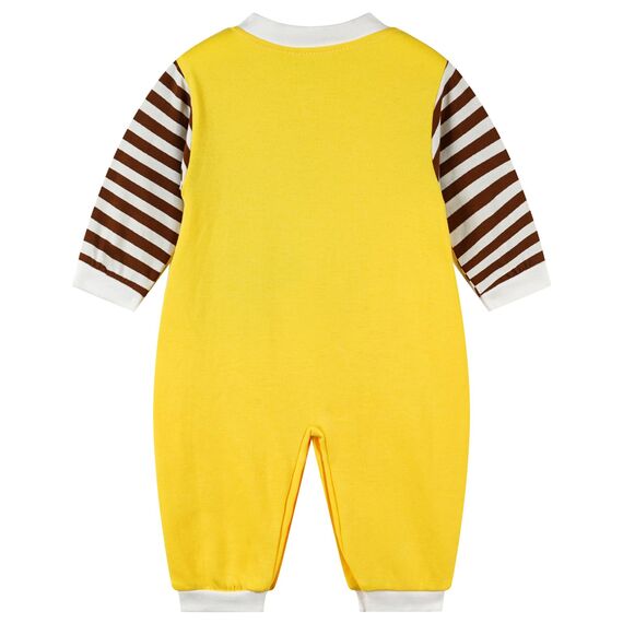 Minizone Babyschlafanzug Jungen Strampler, Baumwolle Einteiler mit Druckknöpfen - Atmungsaktiv Langlebig Weich - Ideal zum Spielen Schlafen 9-12 Monate