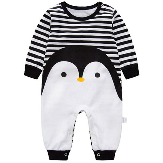 Minizone Babyschlafanzug Jungen Strampler, Baumwolle Einteiler mit Druckknöpfen - Atmungsaktiv Langlebig Weich - Ideal zum Spielen Schlafen 6-9 Monate