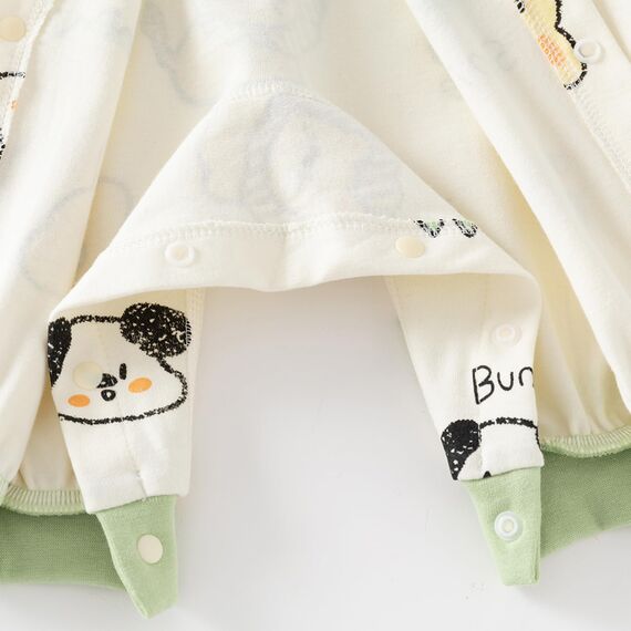Minizone Babyschlafanzug Jungen Strampler, Baumwolle Einteiler mit Druckknöpfen - Atmungsaktiv Langlebig Weich - Ideal zum Spielen Schlafen 3-6 Monate, Dinosaurier