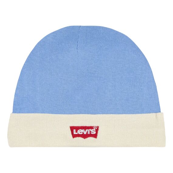 Levi's Kids Classic batwing infant hat bodysuit bootie set 3pc Baby Jungen Pastel Turquoise 0-6 Monate