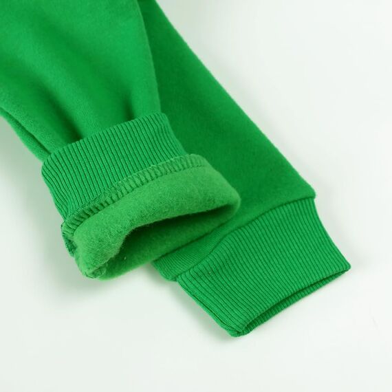 Alunsito Baby Jungen Mädchen Jumpsuit Bärenohr Kapuzenpullover Strampler Reißverschluss Langarm Einteilig Outfits Warme Kleidung für Unisex 66 Grasgrün 3-6 Monate