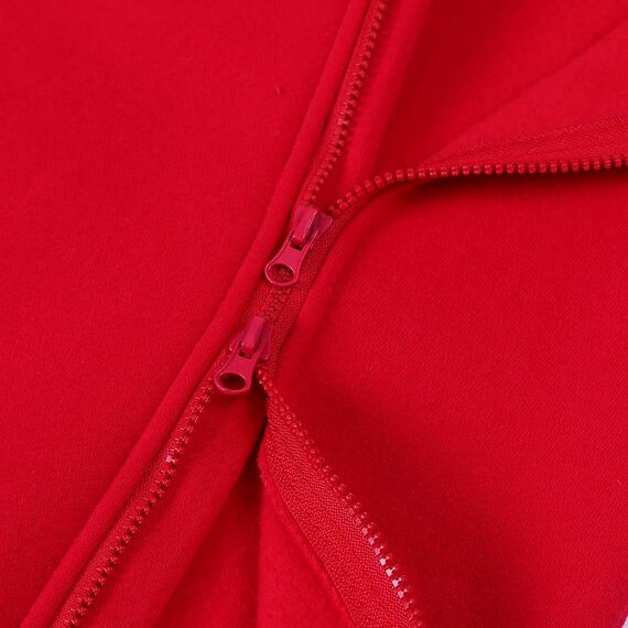 Alunsito Säugling Baby Jungen Mädchen Kleidung Reißverschluss Fleece Bär Ohr mit Kapuze Jumpsuit Strampler Langarm Einteilig Warm Kleidung 66 Rot 3-6 Monate