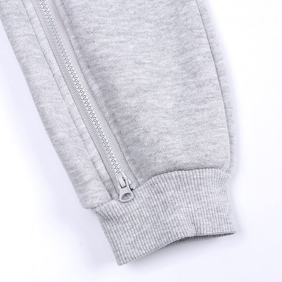 Alunsito Neugeborenes Baby Jungen Mädchen Strampler Overall Langarm Bär Ohr Hoodie Body Herbst Freizeitkleidung Outfits Grau 66 3-6 Monate