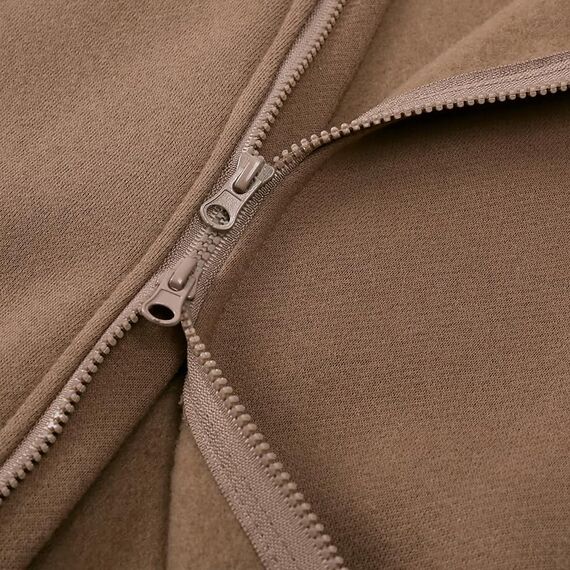 Alunsito Säuglingsbabys Mädchen Kleidung Reißverschluss Bären Ohr mit Kapuze-Jumpsuit Langarm Langarm Fleece Bodysuit Outfit Herbst Winter warme Kleidung 66 braun 3-6 Monate