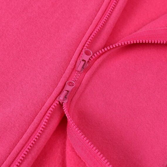 Alunsito Baby Jungen Mädchen Bärenohr Reißverschluss Strampler Neugeborenes Kapuzen Fleece Bodysuit Kleinkind Langarm Jumpsuit 59 Rose Rot 0-3 Monate