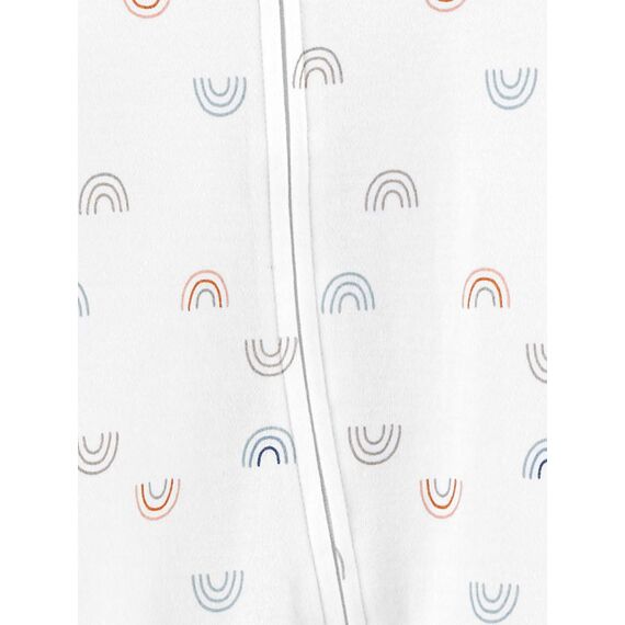 Simple Joys by Carter's Unisex Baby Baumwoll-Strampler mit Fuß, 3er-Pack, Bär/Lama/Regenbogen, 3-6 Monate