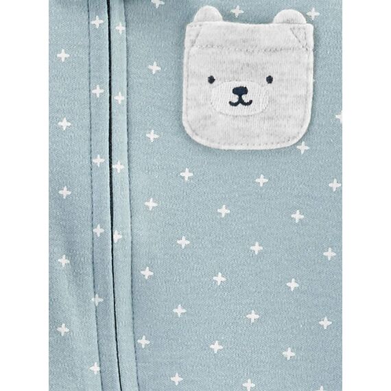 Simple Joys by Carter's Unisex Baby 3-Pack Neutral Sleep and Play Kleinkindschläfer, Bär/Lama/Regenbogen, 6-9 Monate (3er Pack)