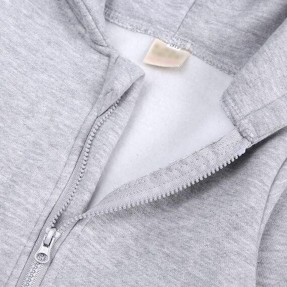 Alunsito Neugeborenes Baby Jungen Mädchen Strampler Overall Langarm Bär Ohr Hoodie Body Herbst Freizeitkleidung Outfits Grau 66 3-6 Monate
