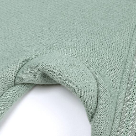 Alunsito Kleinkind Baby Mädchen Junge Reißverschluss Kapuzenoverall Langarm Bär Ohr Strampler Herbst Winter Casual Outfit Grün 73 6-9 Monate