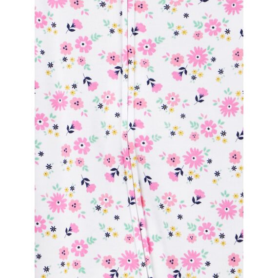 Simple Joys by Carter's Baby Mädchen 3-Pack Sleep and Play Sleepers, Marineblau Punkte/Minzgrün Floral/Weiß Blumen, 3-6 Monate (3er Pack)