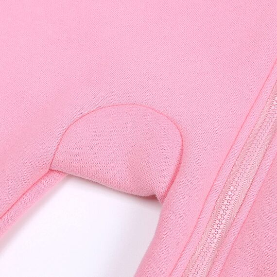 Alunsito Neugeborenes Baby Strampler für Jungen Mädchen Bärenohr Einteiler Langarm Hoodie Overall Säuglings Herbst Body Rosa 66 3-6 Monate