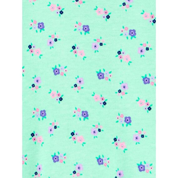 Simple Joys by Carter's Baby Mädchen 3-Pack Sleep and Play Sleepers, Marineblau Punkte/Minzgrün Floral/Weiß Blumen, 3-6 Monate (3er Pack)